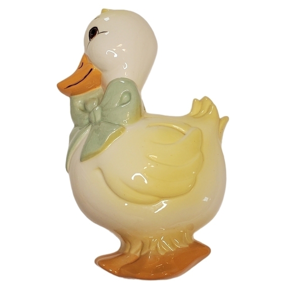 Vintage Momma Duck & 2 Babies Chalkware Wall Hangings, 50s Nursery Decor - Picture 3 of 11